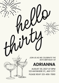 Personalised 30th Birthday Invitation
