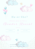 Personalised Gender Reveal Invitation