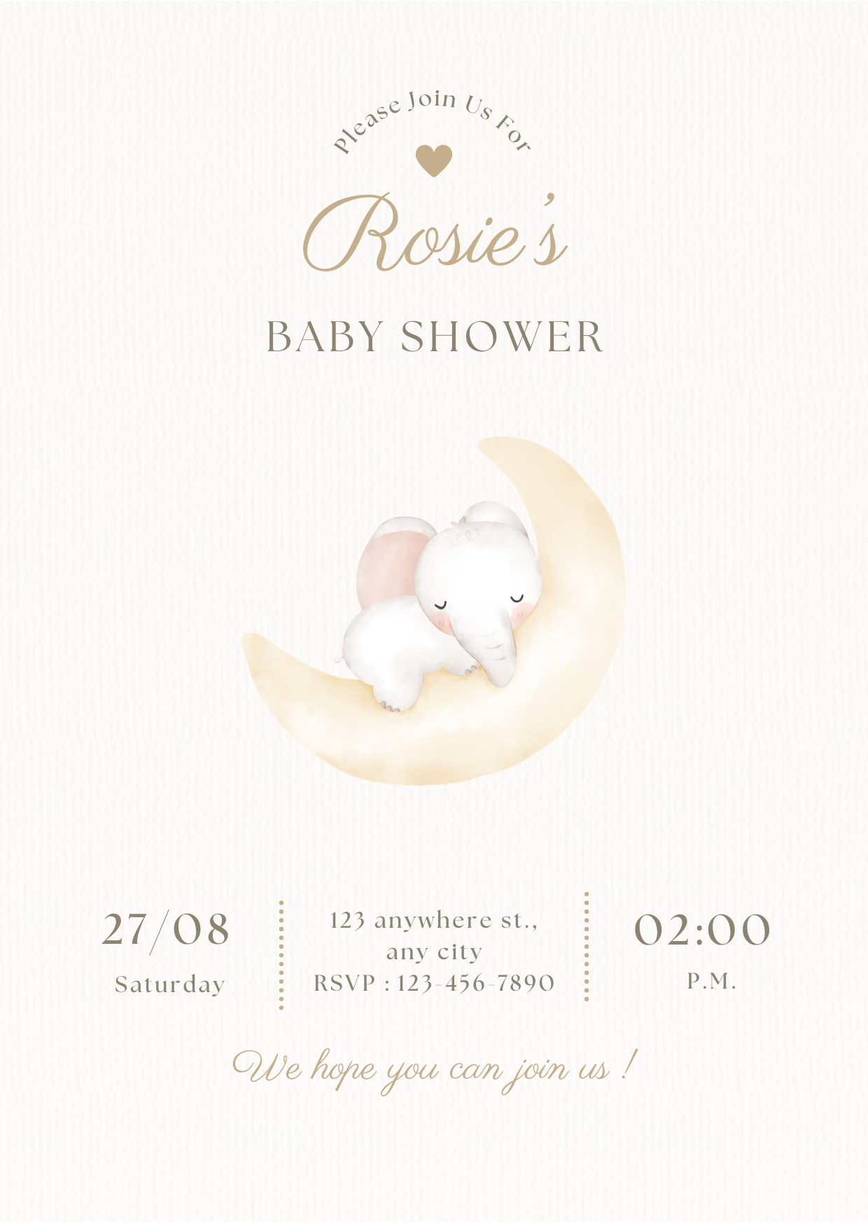 Personalised Baby Shower Invitation