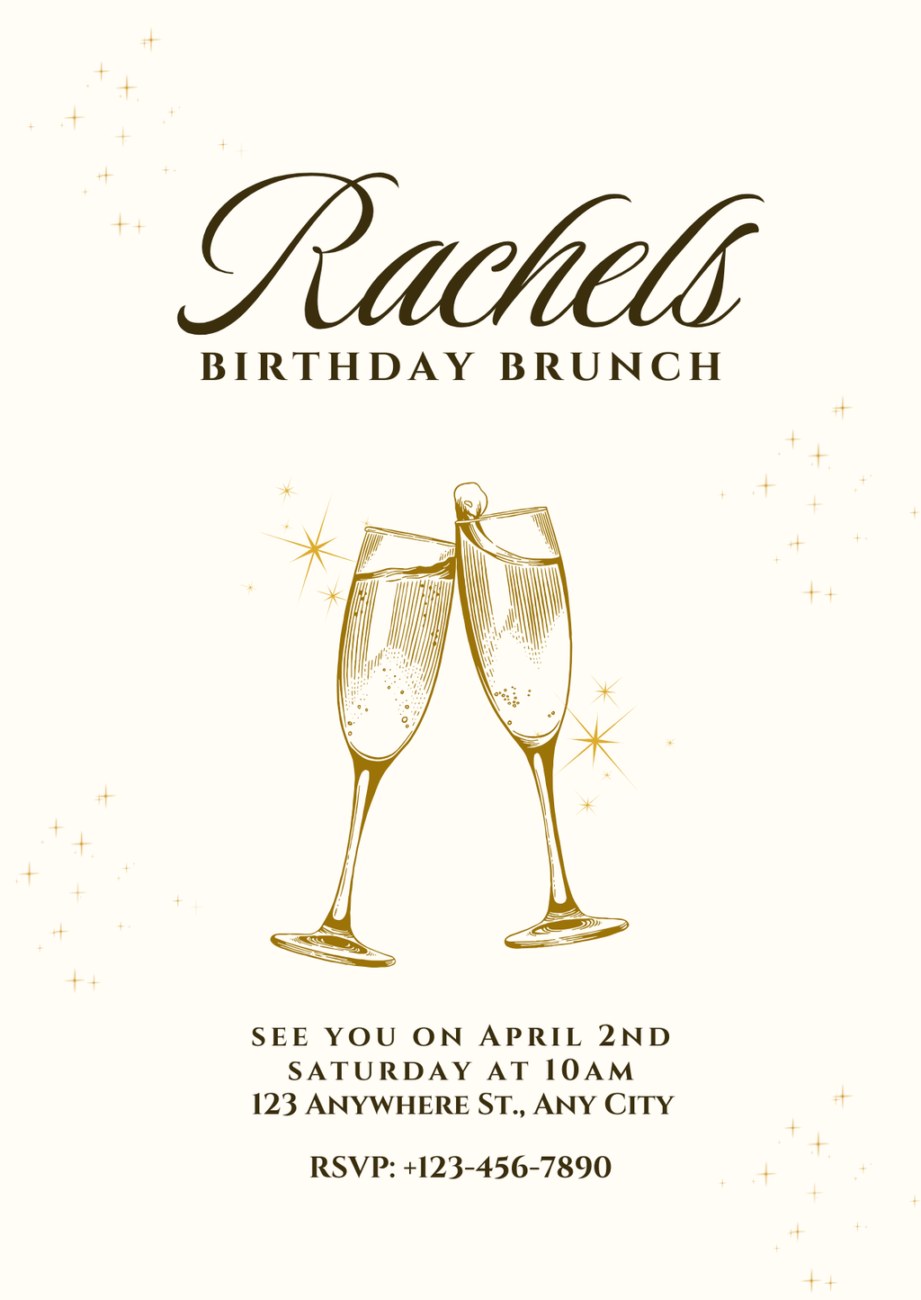 Personalised Birthday Brunch Invitation