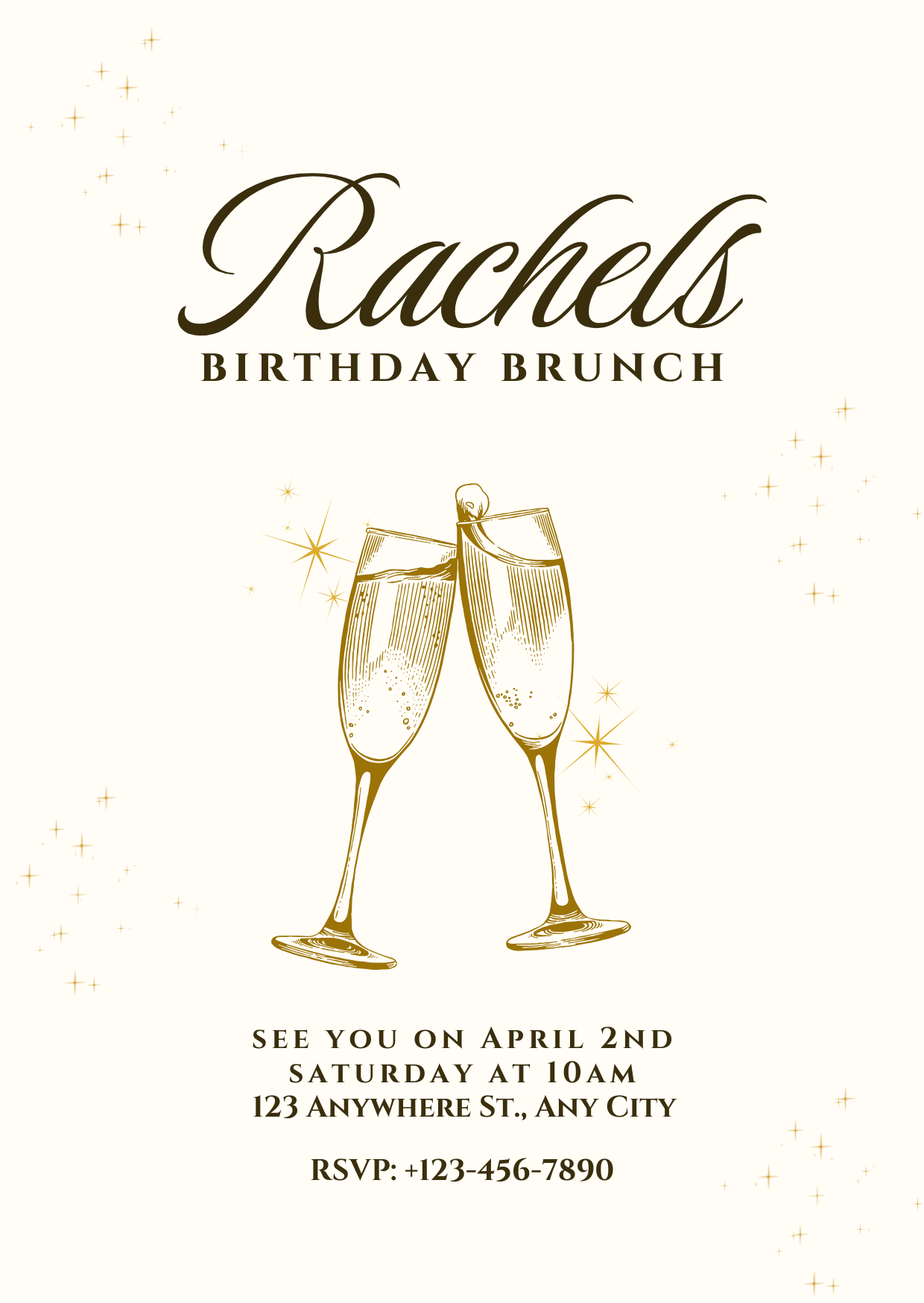 Personalised Birthday Brunch Invitation