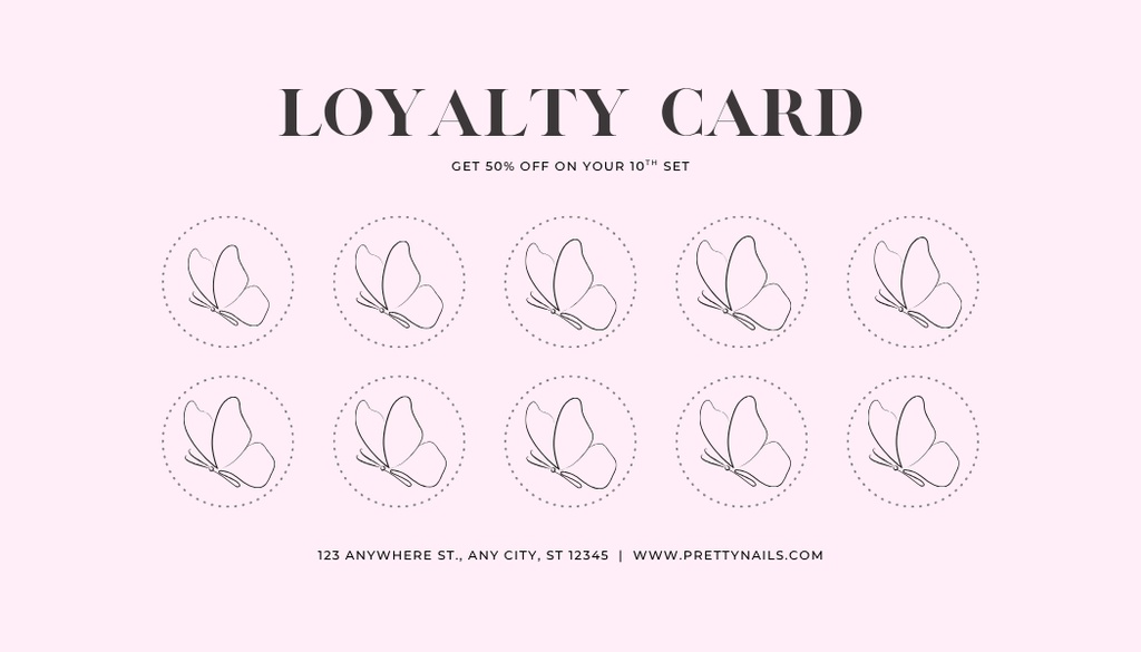 Personalised Pink Loyalty Card