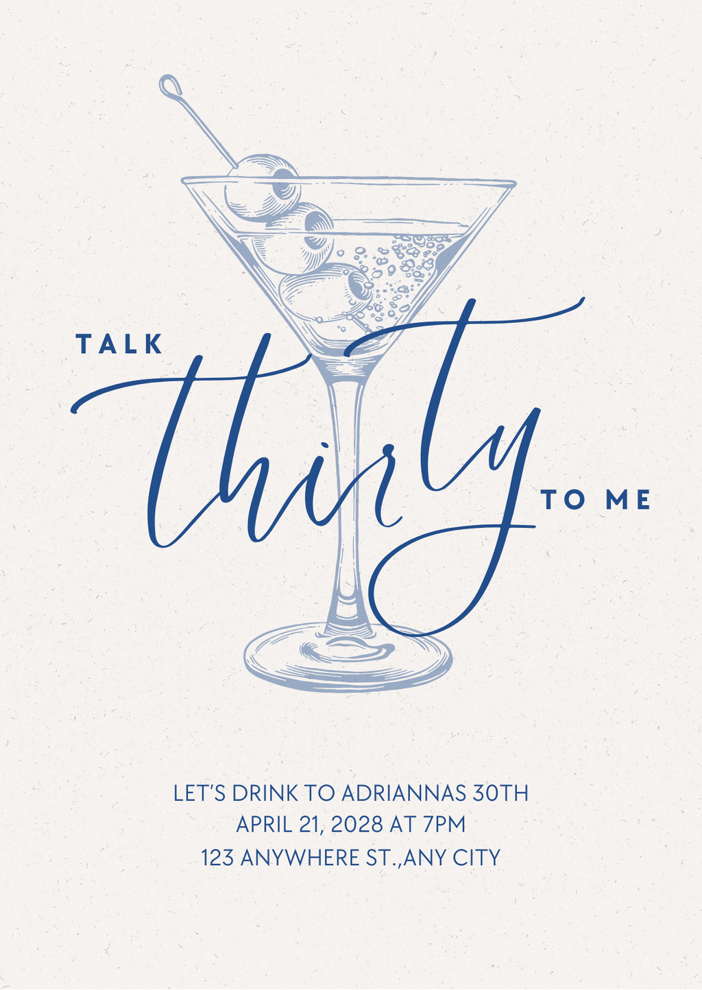 Personalised '' Talk Thirty To Me '' Birthday Invitation