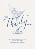 Personalised '' Talk Thirty To Me '' Birthday Invitation