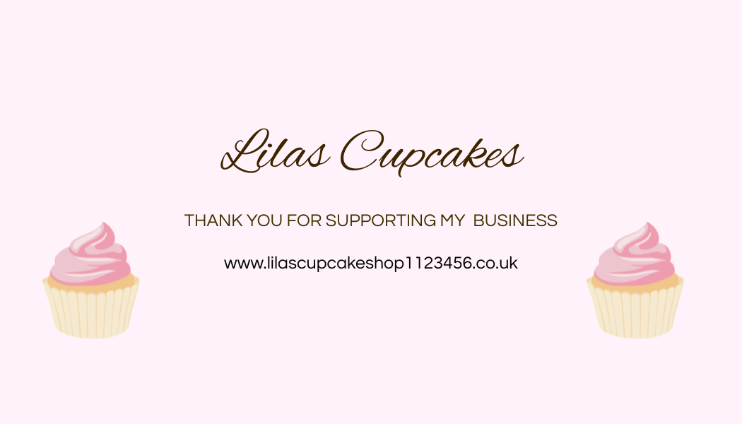 Personalised Cupcake Theme Business Appreciation Card