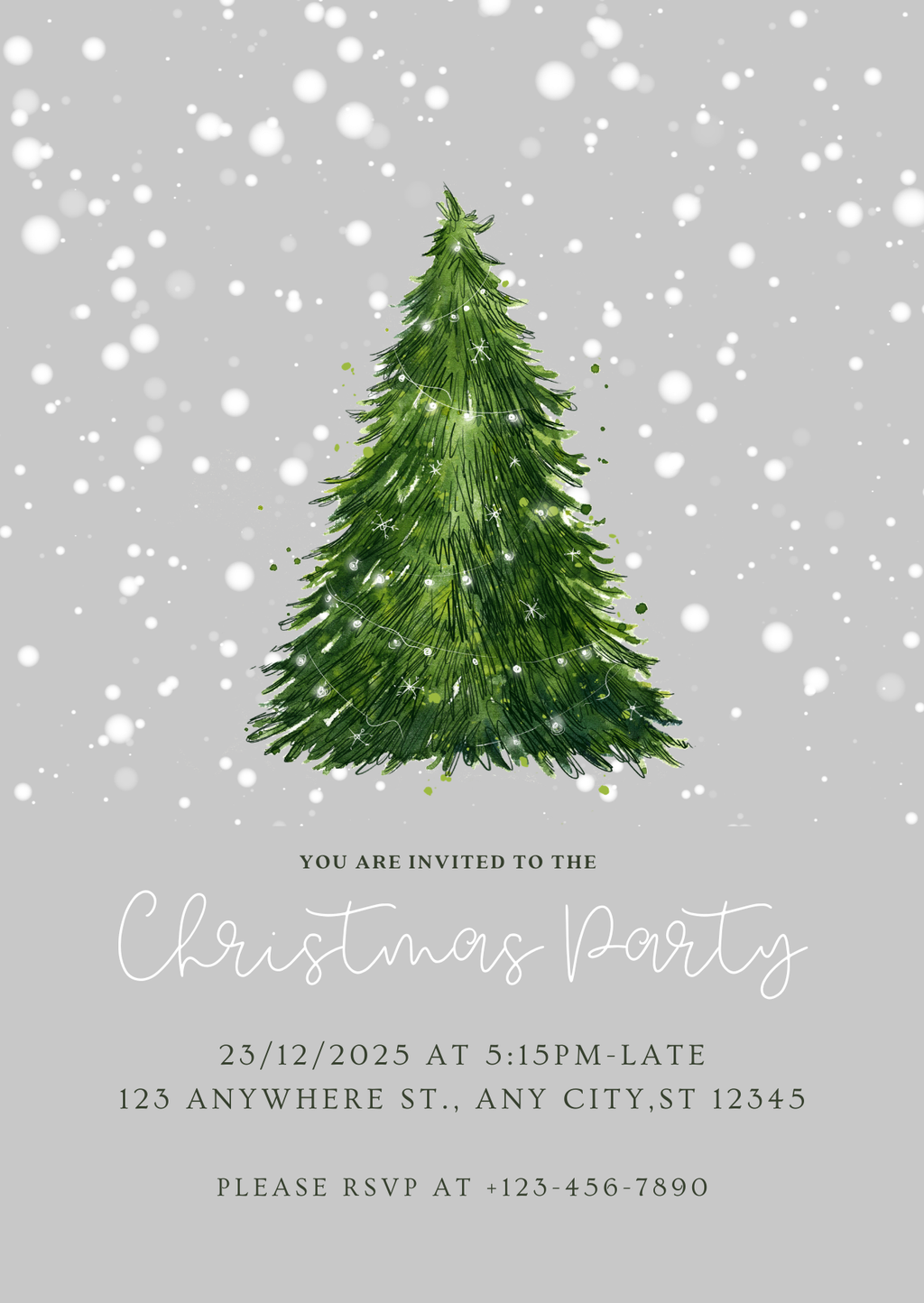 Personalised Christmas Invitation
