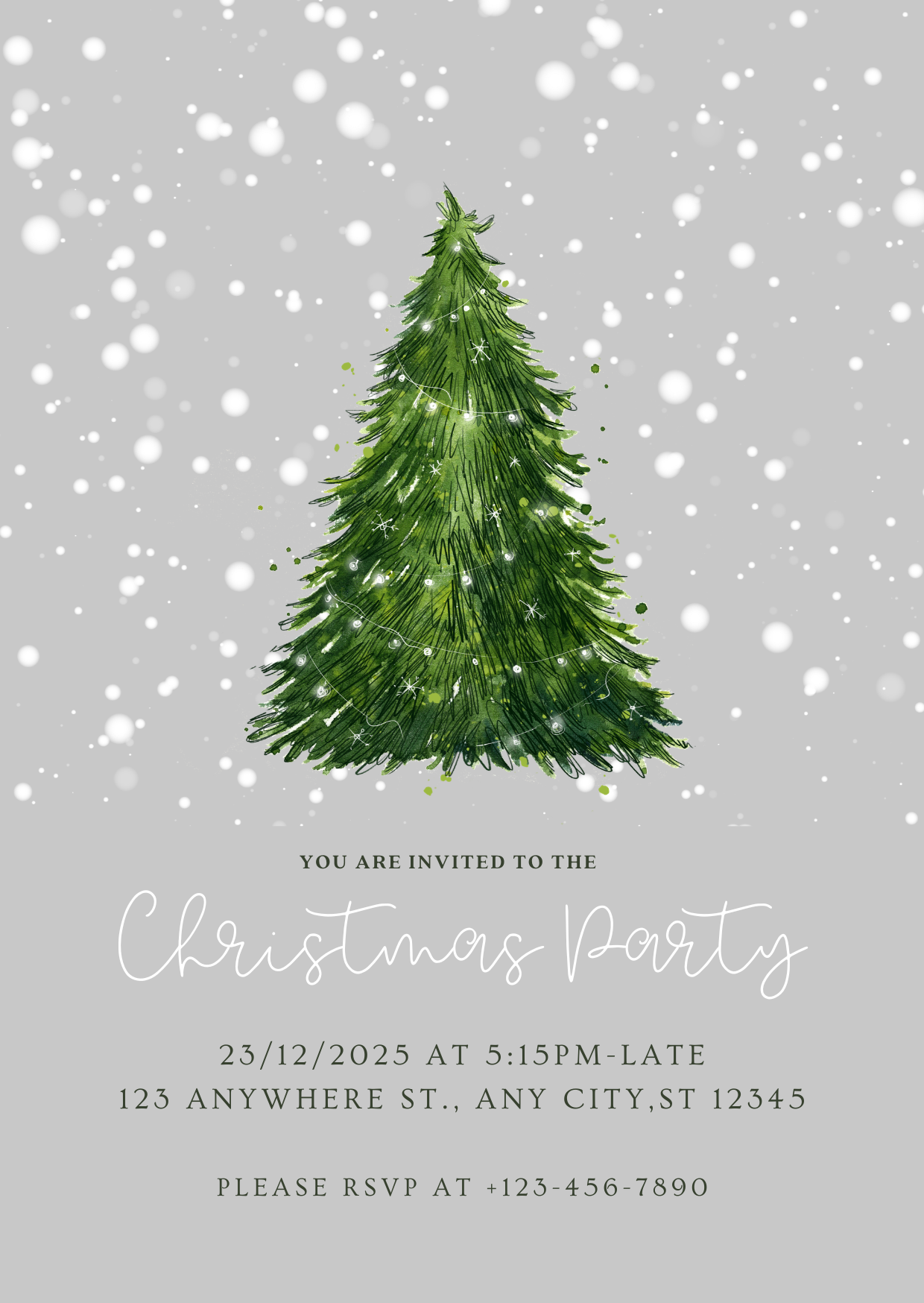 Personalised Christmas Invitation